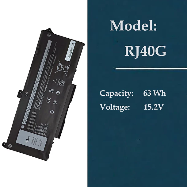 Batería de Repuesto RJ40G para Dell Latitude 5520 5420,Precision 3560 Series Laptop,New Latitude 15 5520 - WWGTMC 2