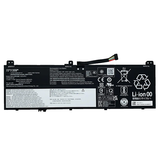 Batería de Repuesto L22C4PA1 para Lenovo Yoga 7 14IRL8 14ARP8 16IRL8 16ARP8 / Yoga 7 - EPYOBW 1