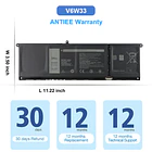 Batería de Repuesto V6W33 para Dell Inspiron 3510 3511 3515 5310 5410 6