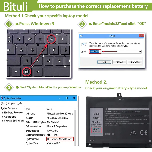 Batería de Repuesto C31N1636 para Dell 14 5000 5300 5301 5401 5402 5408 5409 5501 - Bituli 4