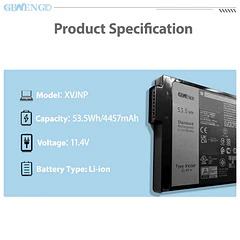 Batería de Repuesto JPFMR para Dell Latitude 5430 7330 Rugged Extreme Series P148G P148G001 P149G - GBNENGTD XVJNP