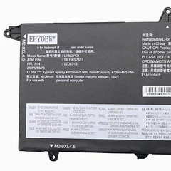 Batería de Repuesto L18L3PD1 para Lenovo ThinkPad T14S T490S T495S Series L18M3PD1 L18M3PD2 L18C3PD1 L18C3PD2 - EPYOBW