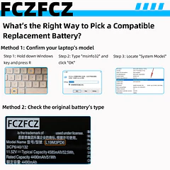 Batería de Repuesto L19M3PD6 para Lenovo ideapad Flex 5-14IIL05 5-14ITL05 5-14ARE05 5-14ALC05 5-15IIL05 5-15ITL05 5-15ALC05 - FCZFCZ