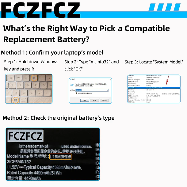 Batería de Repuesto L19M3PD6 para Lenovo ideapad Flex 5-14IIL05 5-14ITL05 5-14ARE05 5-14ALC05 5-15IIL05 5-15ITL05 5-15ALC05 - FCZFCZ 2