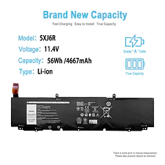 Batería de Repuesto 5XJ6R para dell Precision 5750 5760 5770 XPS 17 9700 9710 9720 - TAICROWNE