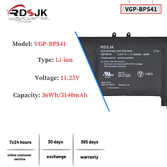 Batería de Repuesto VGP-BPS40 para Sony Vaio Flip 13 SVF13N SVF13N13CXB SVF13N17SCB SVF13N17SCS SVF13N17PXB SVF13N18SCB - RDSJ