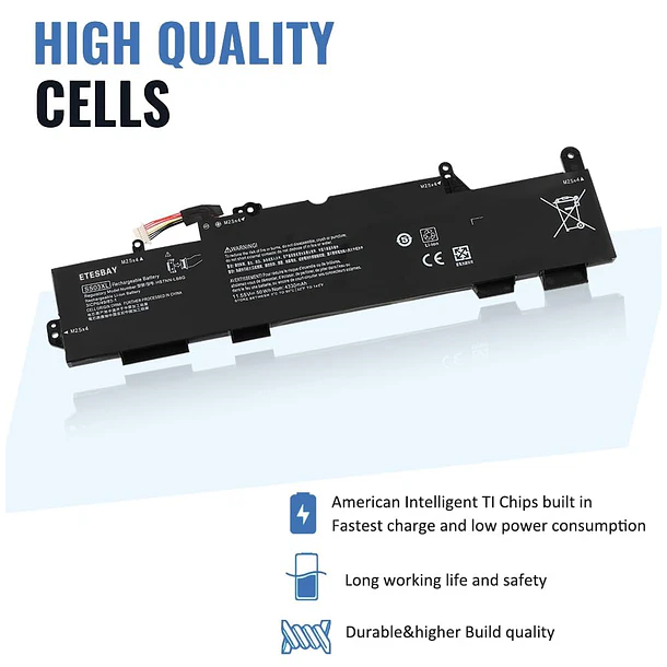 Batería de Repuesto para Hp EliteBook 730 735 740 745 755 830 840 846 - KingSener ETESBAY 3