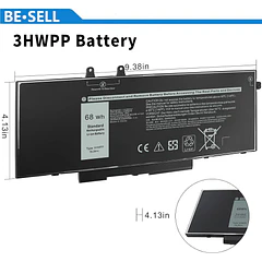 Batería de Repuesto JC04 para Dell Latitude 5401 5410 5501 5510 5411 5511 Precision 3541