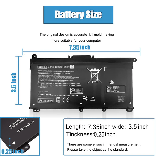 Batería de Repuesto A1321 para HP Pavilion 15-DA0XXX 15-CS0073CL 15-CS0061CL 15-DA0012DX 15-DB0011DX 15-DA0014DX 14-CE0068ST 15-DB0015DX 4