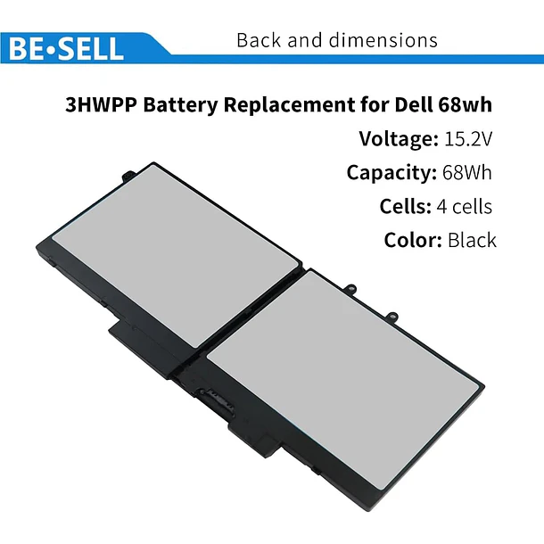 Batería de Repuesto JC04 para Dell Latitude 5401 5410 5501 5510 5411 5511 Precision 3541 3