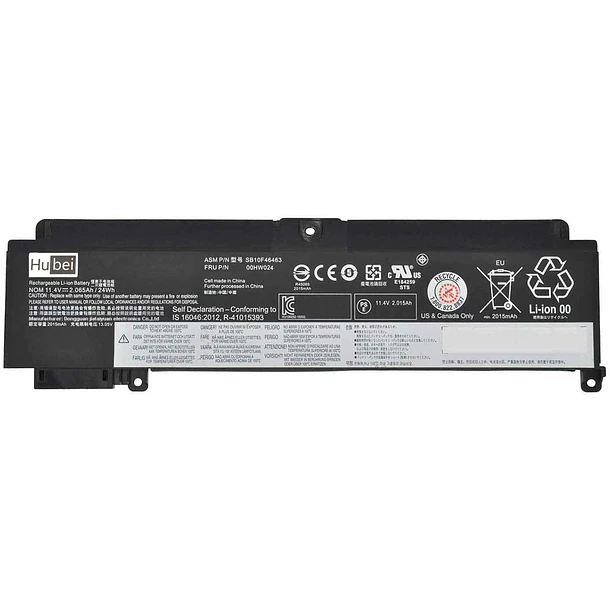 Batería de Repuesto para Lenovo ThinkPad T460S T470S Series Notebook (11.4V 24Wh) - Hubei 1