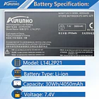 Batería de Repuesto JPFMR para Lenovo Yoga 500-15IBD 500-15ISK 500-14IBD 500-14IHW IdeaPad 310S-14AST 310S-14ISK 310S-14AST 2
