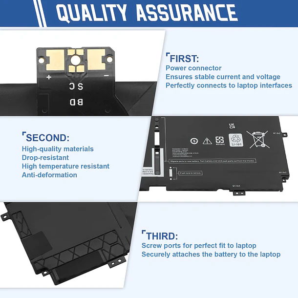 Batería de Repuesto 52TWH para Dell XPS 13 7390 2-in-1 Series - ANTIEE 5