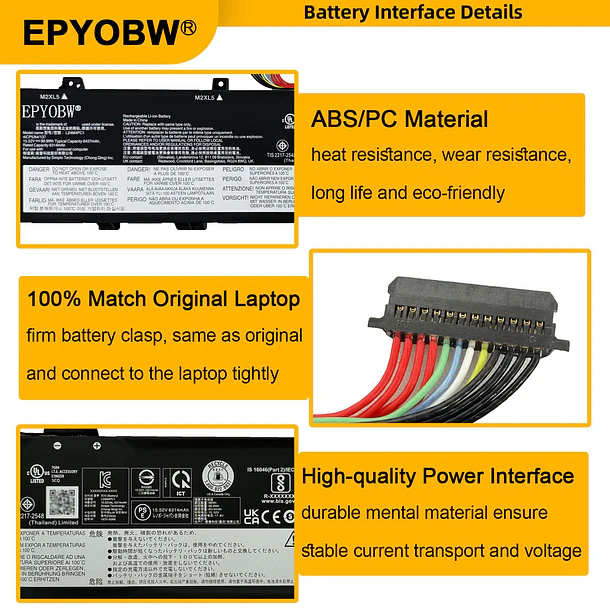 Batería de Repuesto L24M4PC1 para Lenovo Legion 9 18IAX10 / Pro 7-16IAX10H 7-16AFR10H 7-16ADR10H Series - EPYOBW 5