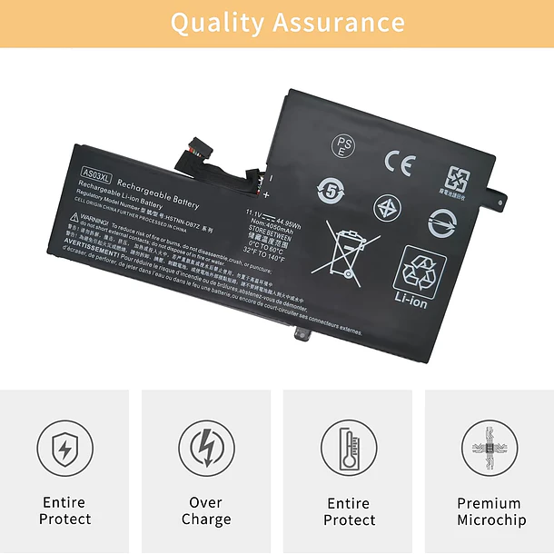 Batería de Repuesto AS03XL para Hp Chromebook 11 G5 EE TPN-Q151 Serie Notebook ASO3XL HSTNN-IB7W - NBULBL 4