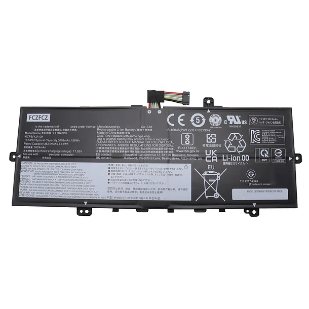 Batería de Repuesto L21B4PD0 para Lenovo ThinkBook 13s G4 ARB IAP/Plus G4 IRU / 13x - FCZFCZ 1