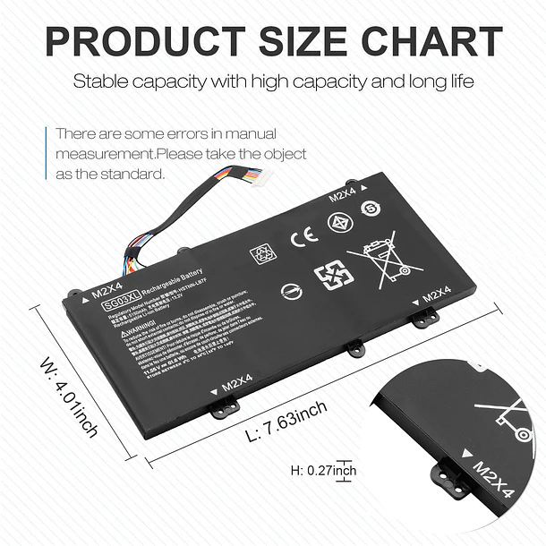 Batería de Repuesto SG03XL para HP Envy M7 Notebook M7-U009DX M7-U109DX 17T-U000 CTO 17-U273CL 17-U275CL - TAUPO 3