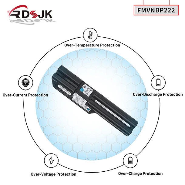 Batería de Repuesto FMVNBP222 para Fujitsu LifeBook T732 T734 T902 Series FPB0283 3INR19/66-2 10.8V 72Wh - RDSJ 6