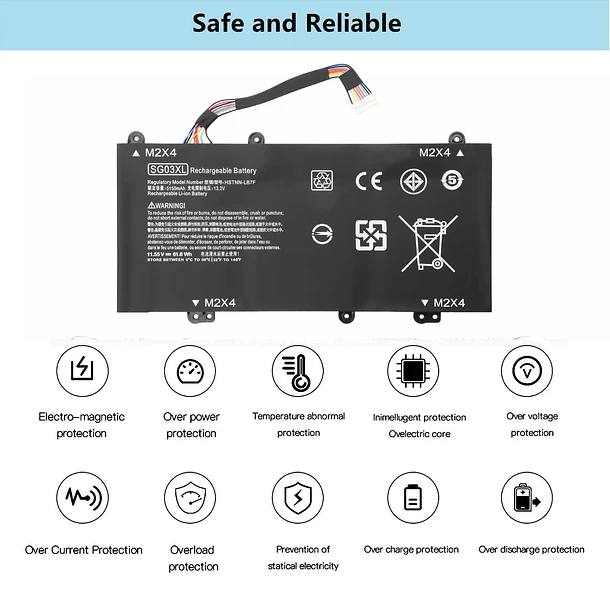 Batería de Repuesto SG03XL para HP Envy M7 Notebook M7-U009DX M7-U109DX 17T-U000 CTO 17-U273CL 17-U275CL - TAUPO 5