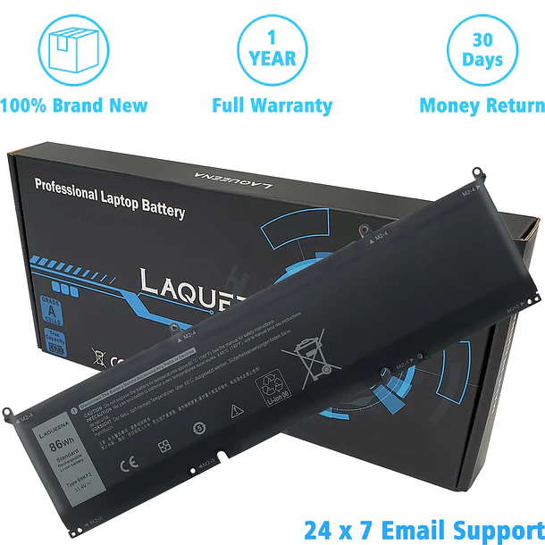 Batería de Repuesto 69KF2 para Dell XPS 15 9500 9510 Precision 5550 P91F Alienware M15 - LAQUEENA 4