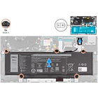 Batería de Repuesto R73TC para DELL Latitude 3340,3440,3450(2024 year),3540,3550(2024 year),5340,5440,5450,5540,5550,7455,Precision 3480,3490,3580,3590,inspiron 14 Plus 7441 Laptops - DELL 5