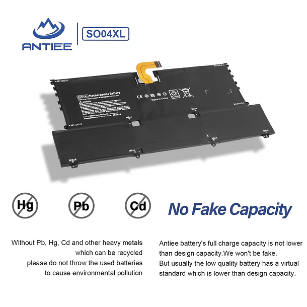 Batería de Repuesto HT03XL para Hp Spectre 13-V000 13-V100 13T-V000 13T-V100 13-V011DX 13-V015TU 13-V111DX 13-V016TU - ANTIEE 4