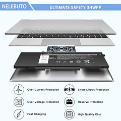 Cargador de Repuesto 3HWPP para Dell Latitude 5501 5401 5510 5410 5411 5511 Precision 3551