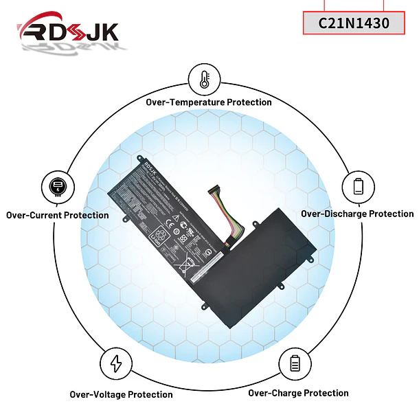 Batería de Repuesto C21N1430 para Asus Chromebook C201 C201P C201PA C201PA-2A C201PA-2B C201PA-2G C201PA-DS01 C201PA-DS02 - RDSJ 6