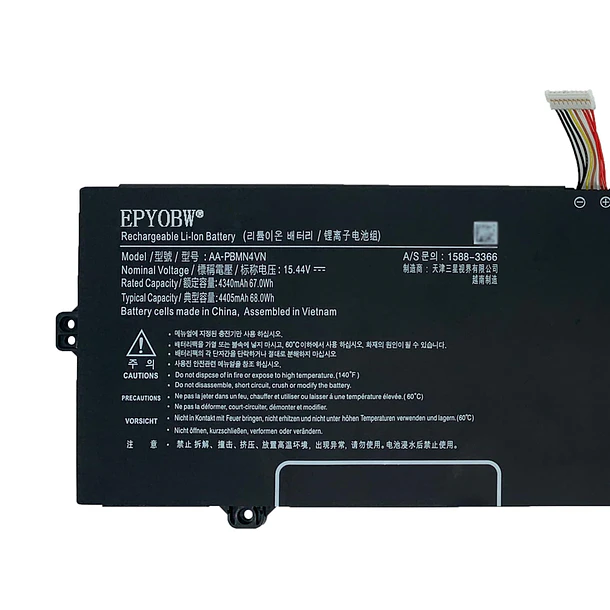 Batería de Repuesto AA-PBMN4VN para Samsung Galaxy Book Pro 360 15 NP950QDB / 360 15.6 - EPYOBW 2