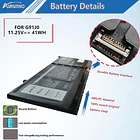 Batería de Repuesto JPFMR para Dell Latitude 3320 3330 3420 3520 Inspiron 3510 3511 3515 3