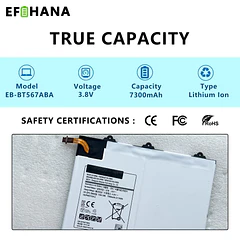 Batería de Repuesto EB-BT567ABA para Samsung Galaxy Tab E 9.6 XLTE SM-T567 SM-T567V T560 SM-T560NU