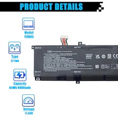 Batería de Repuesto para Hp Envy 16-H0000 16-h0006TX h0112nr 16-h0795ng 16-h0018TX 16-f0035nr 16-f1075ng Spectre