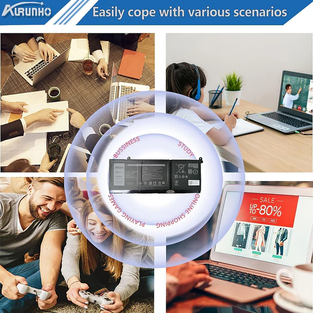 Batería de Repuesto JPFMR para Dell Latitude 3320 3330 3420 3520 Inspiron 3510 3511 3515 6