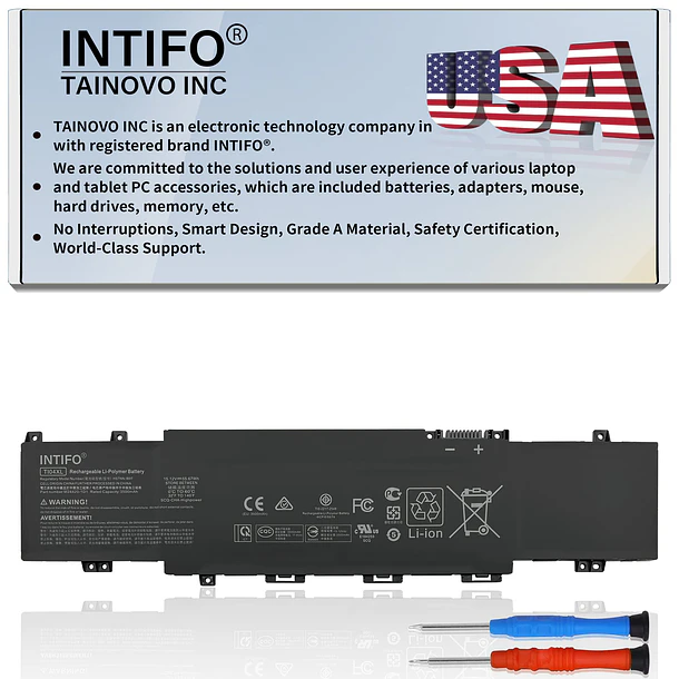 Batería de Repuesto TI04XL para HP Envy 17-CH0001UA 17-CH0008CA 17-CH0011NB 17-CH0026UR 17-CH0027UR 17-CH1002UR 17M-CH0013DX HSTNN-IB9T - INTIFO 1