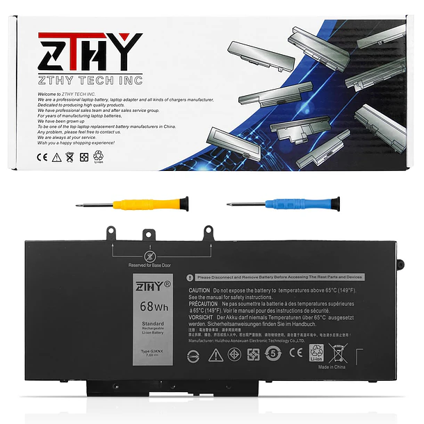 Batería de Repuesto 69KF2 para Dell Latitude 5280 5288 Precision 15 3520 3530 - GJKNX 1