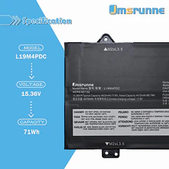 Batería de Repuesto L19M4PDC para Lenovo Ideapad Yoga 7i 2020 2021 2022 7-14ITL5 7-15ITL5 7-14ARB7
