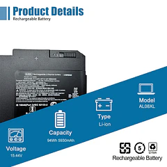 Batería de Repuesto AL08XL para Hp ZBook Fury 15 G7 G8 17 G7 G8 Mobile - VANPIR
