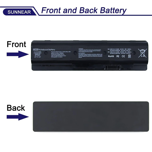 Batería de Repuesto MC06 para Hp Envy M7-N000 M7-N100 15-AE100 17-N000 17-R000 M7-n109d M7-n011dx Series - SUNNEAR 3