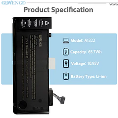Batería de Repuesto JPFMR para A1278 MacBook Pro 13 inch Mid 2009 2010 2012 Early - GBNENGTD