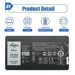 Batería de Repuesto CC03XL para diversos equipos compatibles según modelo CC03XL - Dentsing