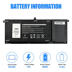 Batería de Repuesto H5CKD para Dell Vostro 5409 5501 5502 5508