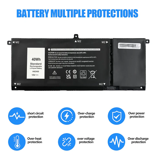 Batería de Repuesto H5CKD para Dell Vostro 5409 5501 5502 5508 4
