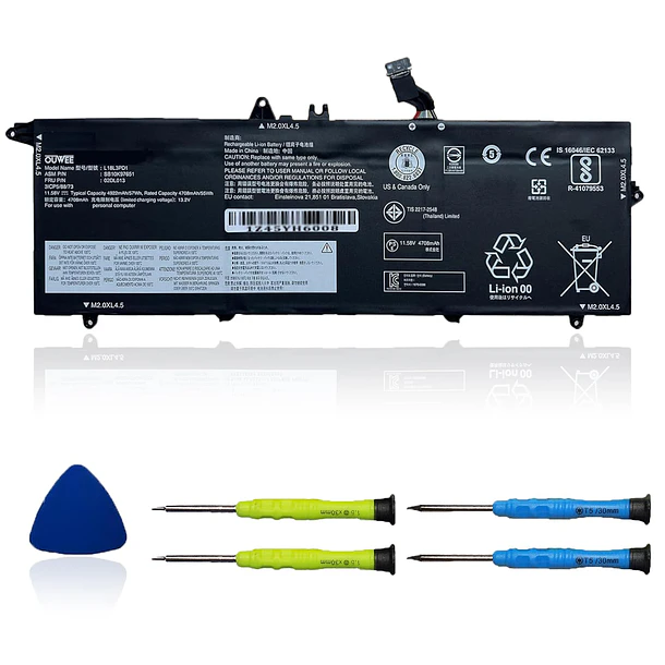 Batería de Repuesto L18L3PD1 para Lenovo ThinkPad T14S T490S T495S Series L18M3PD1 L18C3PD1 L18M3PD2 L18C3PD2 - OUWEE 1