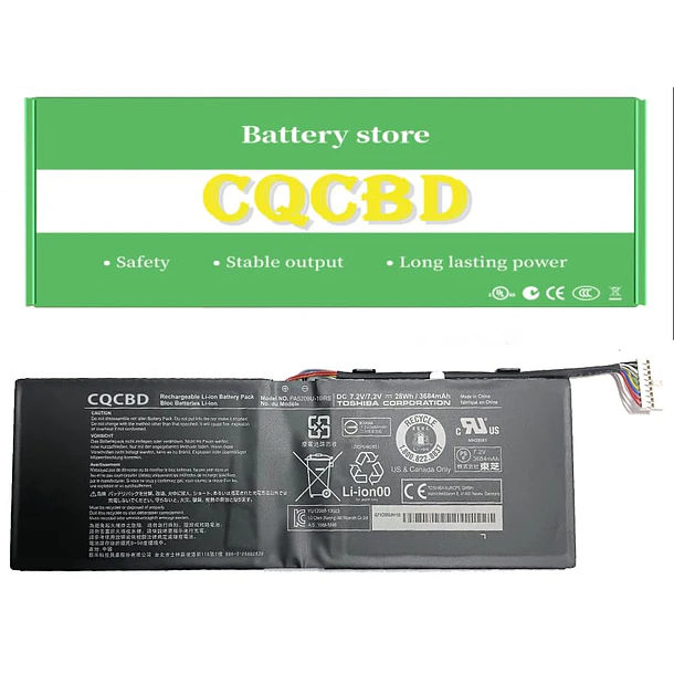 Batería de Repuesto PA5209U-1BRS para Toshiba Satellite L10-B003 L10W-C L10W-B L10T L10W L15W-B L15W-B1208X L15W-B1302 - CQCQ 1