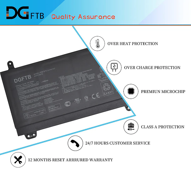 Batería de Repuesto C31N1911 para ASUS ROG Zephyrus GM501G GM501GM GM501GS GU501 GU501GM GM501GM-WS74 GM501GS-XS74 - DGFTB 6