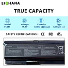 Batería de Repuesto F681T para Dell Alienware M15X M15x R1 P08G Notebook SQU-724 D951T SQU-722 - EFOHANA 2