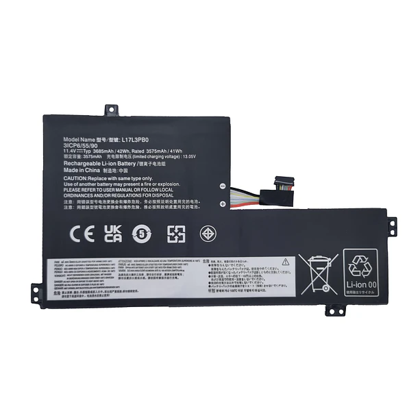 Batería de Repuesto L17L3PB0 para Lenovo 100E 500E Chromebook 1st Gen/100E 300E 500E Chromebook 2nd - YXKC 1
