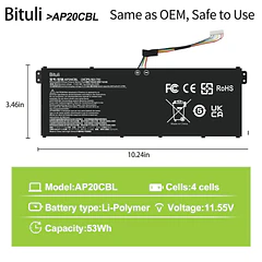 Batería de Repuesto H5CKD para Acer Aspire 5 A515-46 A515-45 Swift 3 SF314-43 SF314-511 Aspire - Bituli