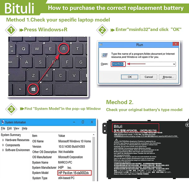 Batería de Repuesto H5CKD para Acer Aspire 5 A515-46 A515-45 Swift 3 SF314-43 SF314-511 Aspire - Bituli 3