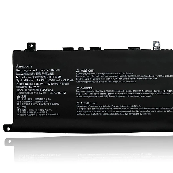 Batería de Repuesto BTY-M6M para MSI GS66 Stealth 10SF 10SFS 10SGS GE66 Raider 10SD 10SE - Anepoch 4